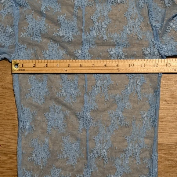 Free People NWOT Luxy Lady Lace Layering Top in Blue Bell sz XS & SML - Picture 11 of 14